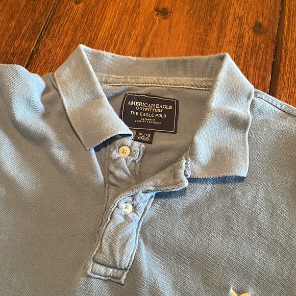 American Eagle Outfitters Polo Mens XL Blue Button Up With Collar Work Casual - Picture 4 of 13